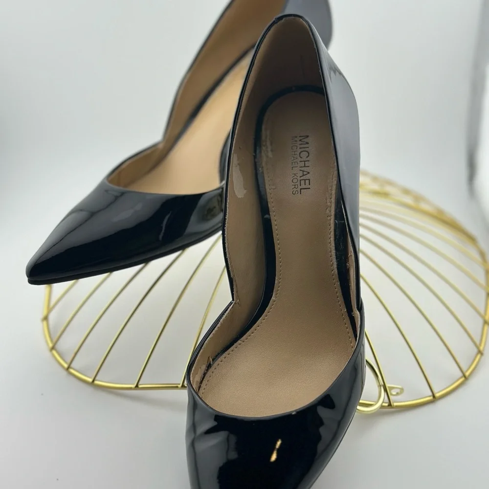 Michael Kors Black Patent Leather Pointed-Toe Heels